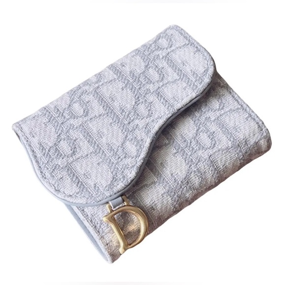 Dior Handbags - Christian Dior Gris Oblique Lotus Saddle Wallet